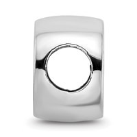 Sterling Silver Rhodium-plated LogoArt Purdue University Double Logo Enameled Bead view 2