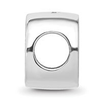 Sterling Silver Rhodium-plated LogoArt University of Virginia Double Logo Enameled Bead view 2