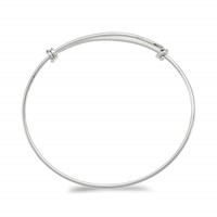 Sterling Silver 1.65mm Wire Expandable Slip-on Bangle view 2