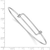 Sterling Silver 1.65mm Wire Expandable Slip-on Bangle view 3