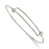 Sterling Silver 1.65mm Wire Expandable Slip-on Bangle view 1