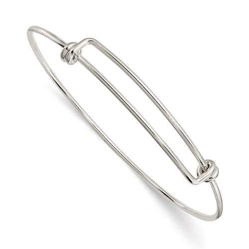 Sterling Silver 1.65mm Wire Expandable Slip-on Bangle