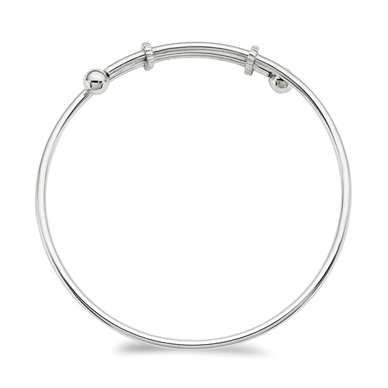 Sterling Silver Polished Adjustable Bangle