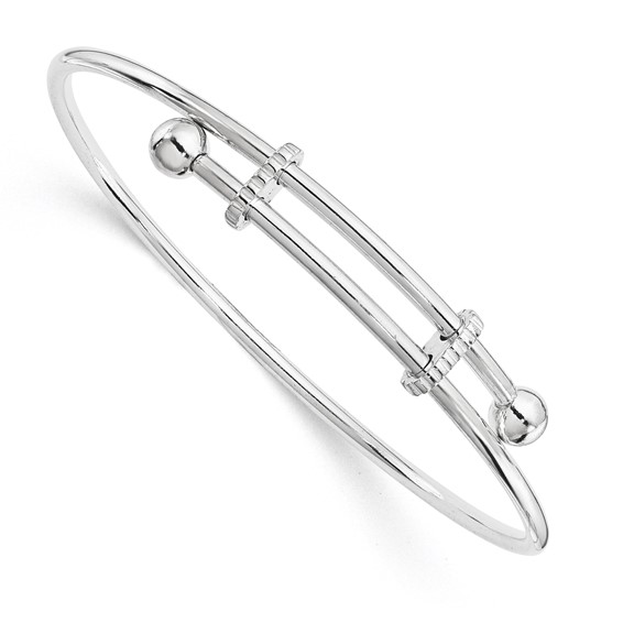 Sterling Silver Polished Adjustable Bangle