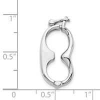 Sterling Silver Rhodium-plated 11x 23 Shortener view 3