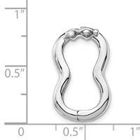 Sterling Silver Rhodium-plated 12.5mm X 20mm Pearl Shortener view 3