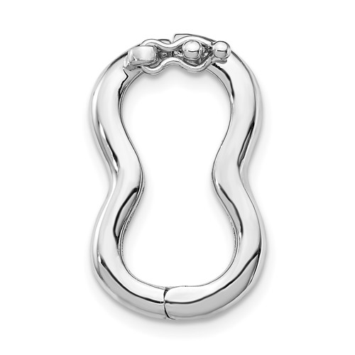 Sterling Silver Rhodium-plated 12.5mm X 20mm Pearl Shortener