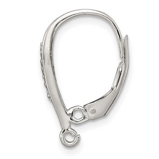 Sterling Silver with CZ Leverback Dangle Earring Component