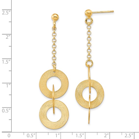 Sterling Silver Gold-tone Post Dangle Earrings