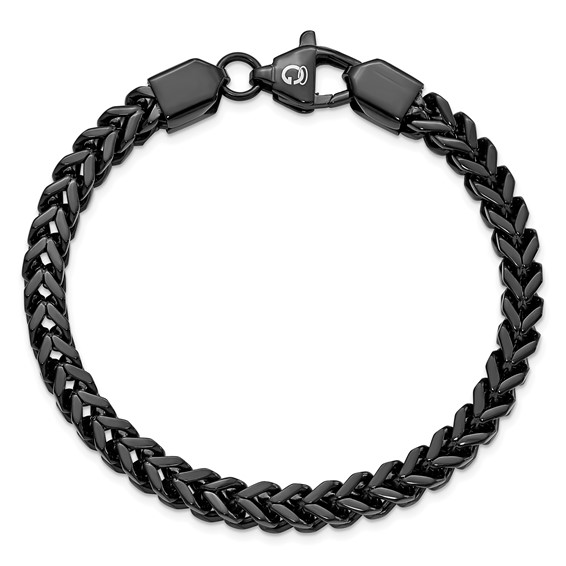 Stainless Steel & Black IP 9.25" Bracelet