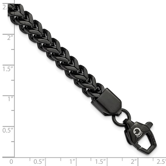 Stainless Steel & Black IP 9.25" Bracelet