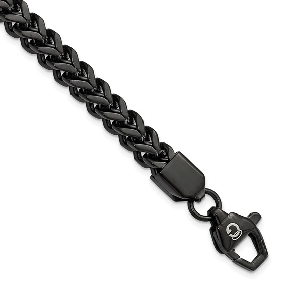 Stainless Steel & Black IP 9.25" Bracelet
