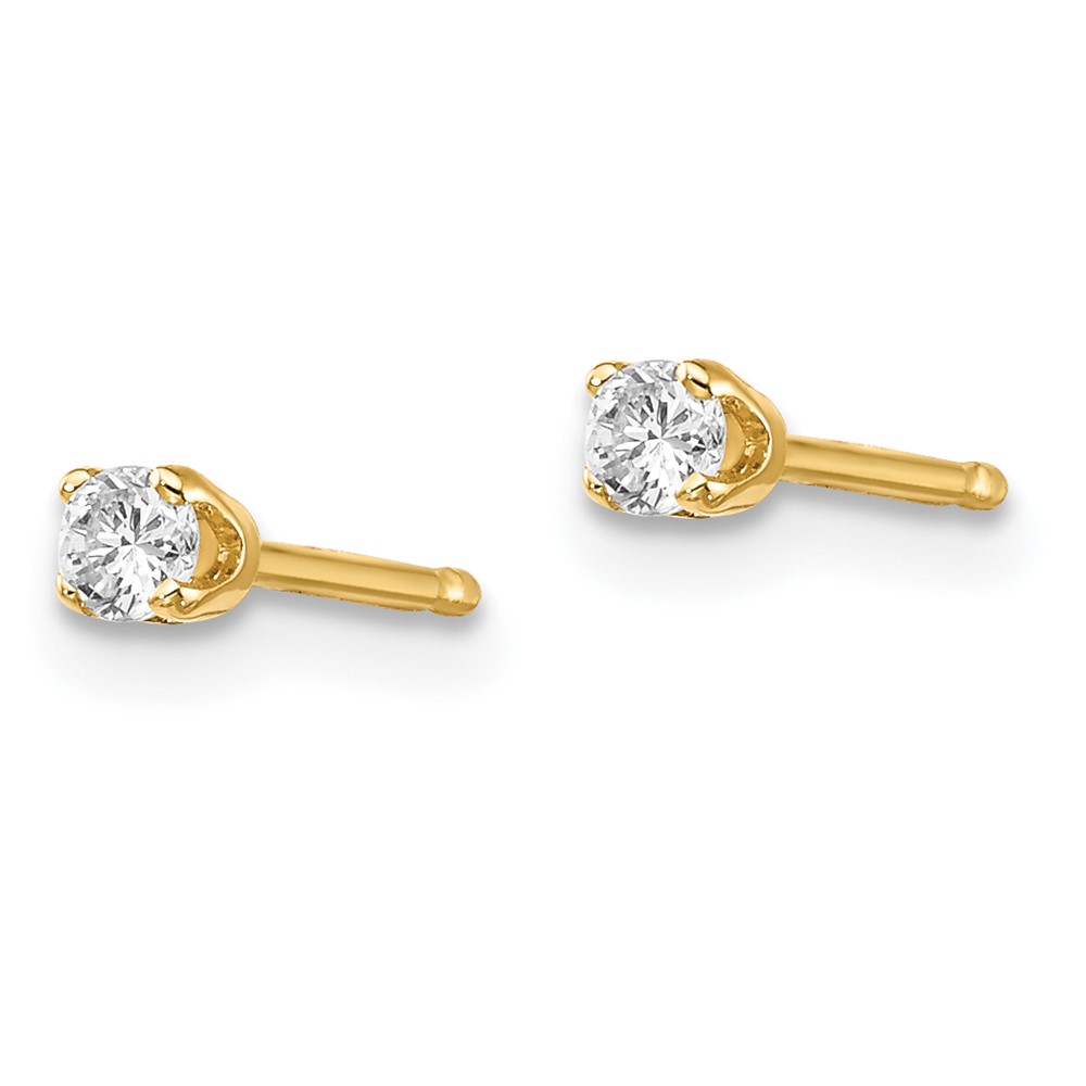 14ky .10ct. I2 K-L Diamond Stud Push-on Post Earrings (ST1-10)
