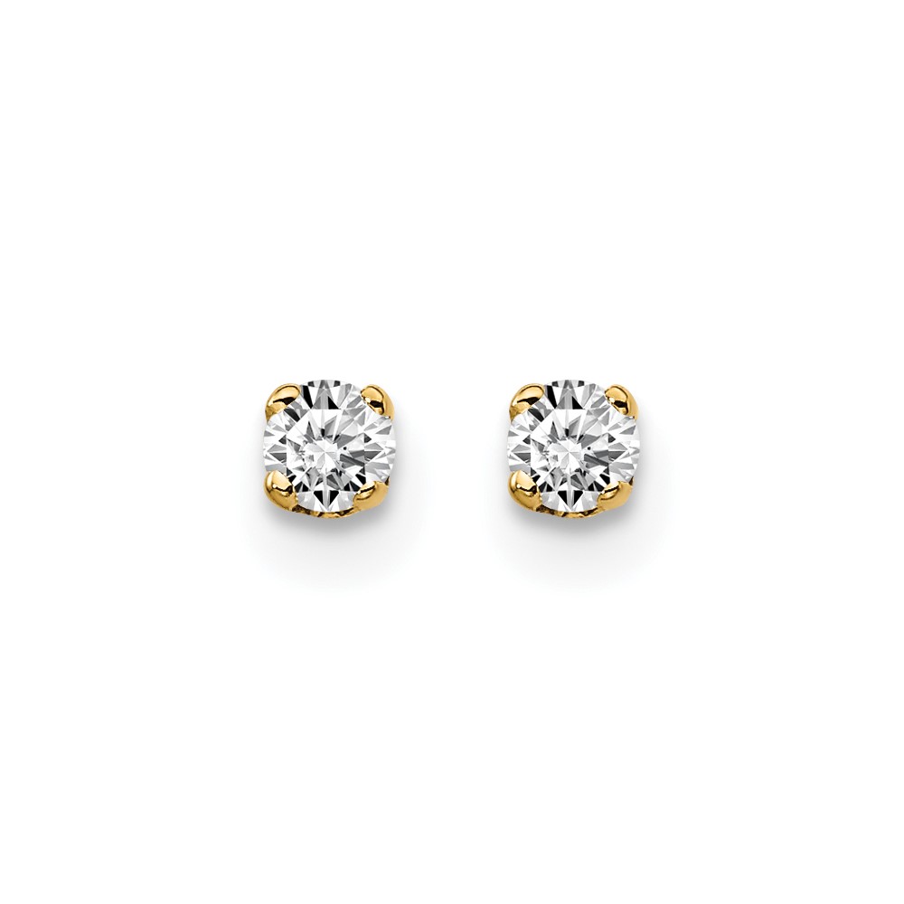 14ky .10ct. I2 K-L Diamond Stud Push-on Post Earrings (ST1-10)