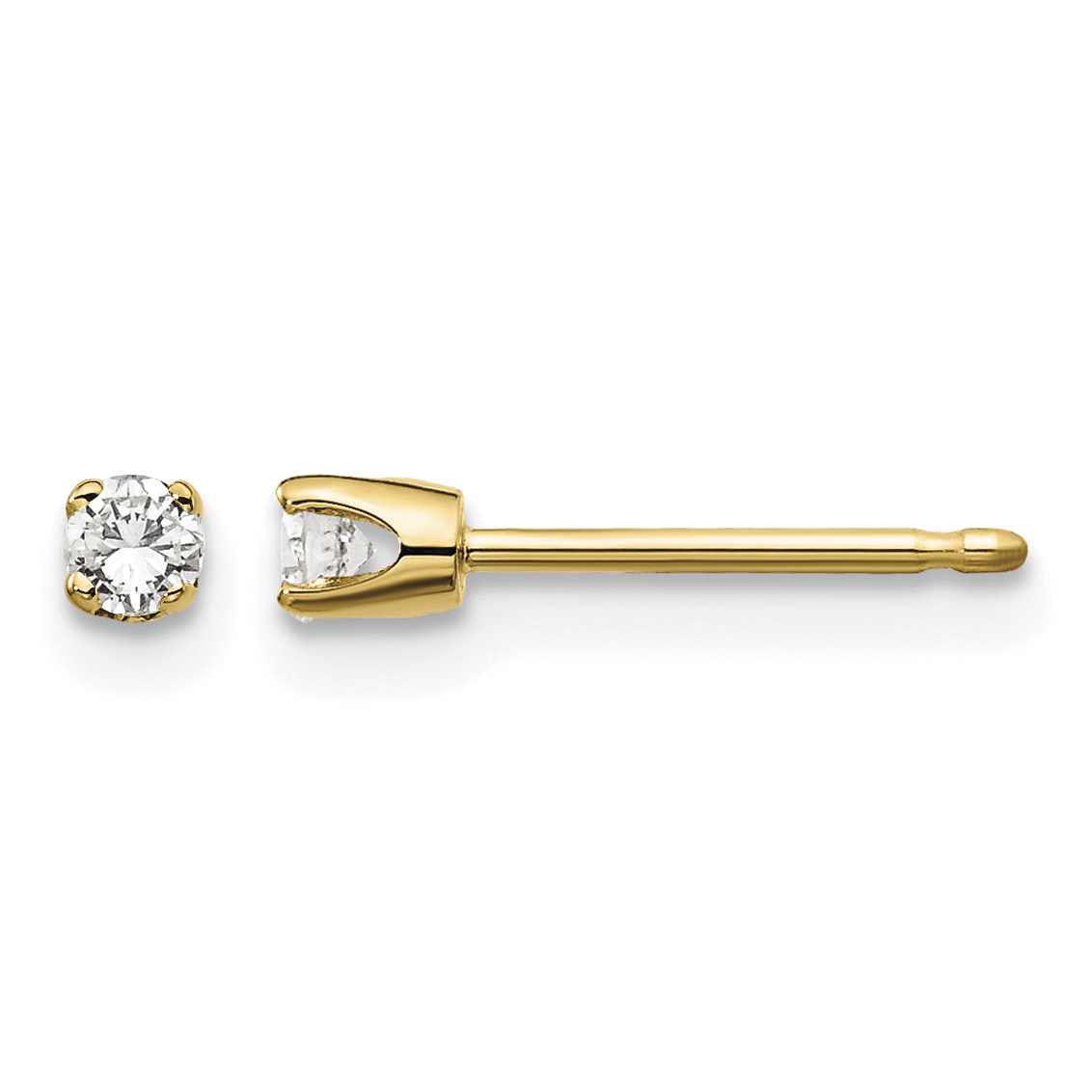 14ky .10ct. I2 K-L Diamond Stud Push-on Post Earrings (ST1-10)