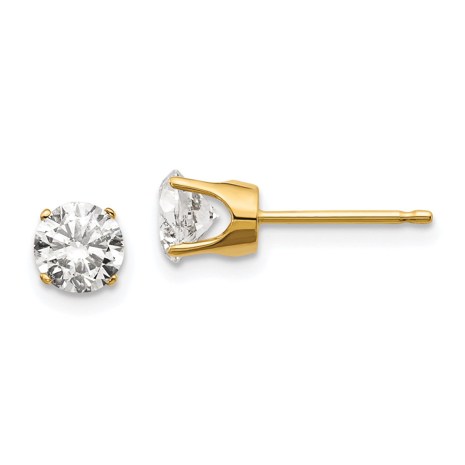 Details About 14k Yellow Gold 1 00ct I1 J K Diamond Stud Earrings Carat Wt 1ct 5mm Details About 14k Yellow Gold 1 00ct I1 J K Diamond Stud Earrings Carat Wt 1ct 5mm