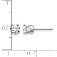 14K White Gold 1.00ct I2 K-l Diamond Stud Push-on Post Earrings view 4