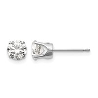 14K White Gold 1.00ct I2 K-l Diamond Stud Push-on Post Earrings view 1