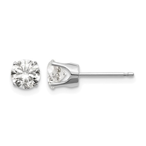 14kw 1.00ct. I2 K-l Diamond Stud Push-on Post Earrings