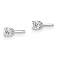 14kw .15ct I2 K-l Diamond Stud Push-on Post Earrings view 2
