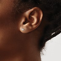 14kw .15ct I2 K-l Diamond Stud Push-on Post Earrings view 3