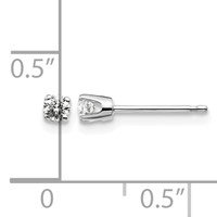 14kw .15ct I2 K-l Diamond Stud Push-on Post Earrings view 4