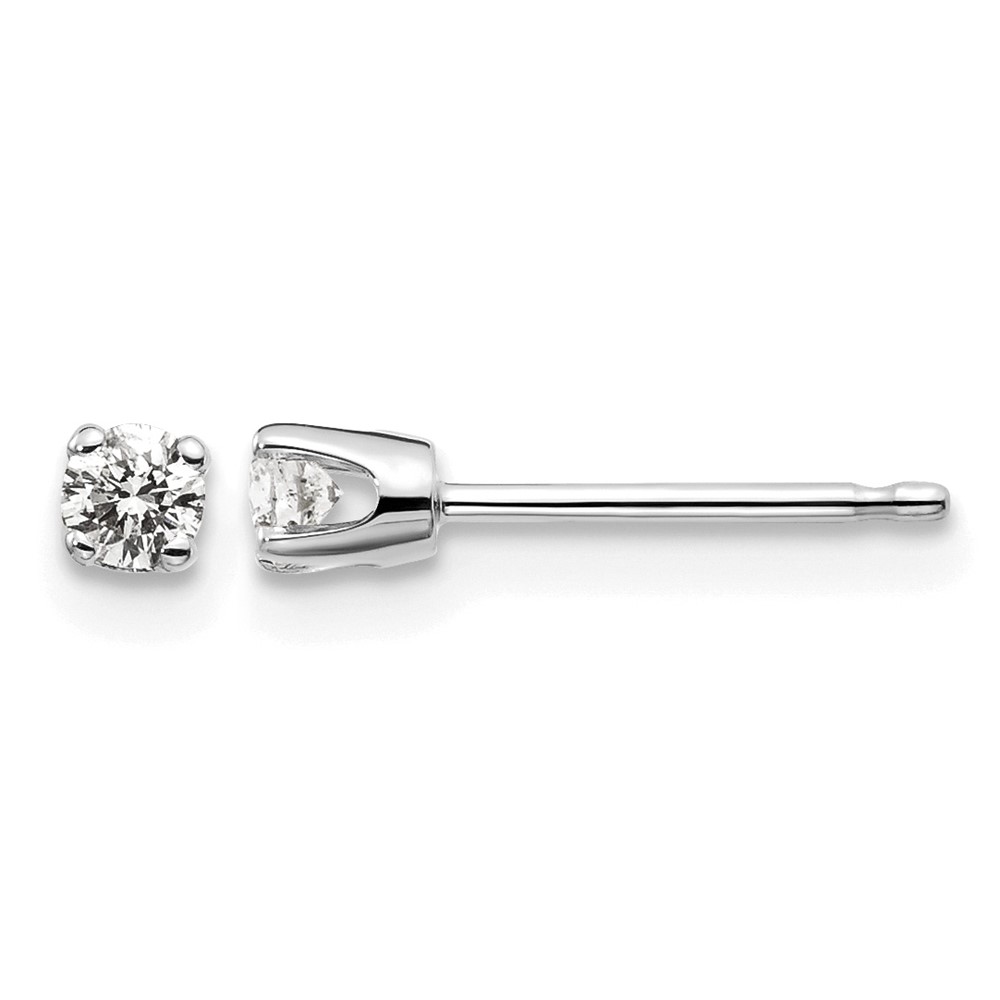 14kw .15ct I2 K-l Diamond Stud Push-on Post Earrings