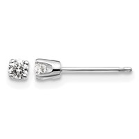 14kw .15ct I2 K-l Diamond Stud Push-on Post Earrings view 1