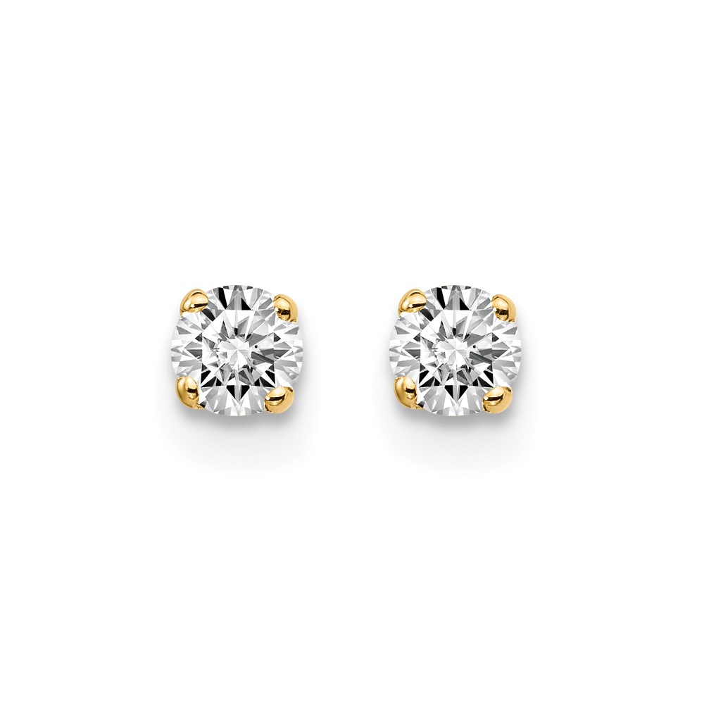14ky .25ct. I2 K-L Diamond Stud Push-on Post Earrings (ST1-25)