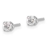 14kw .30ct I2 K-l Diamond Stud Push-on Post Earrings view 2