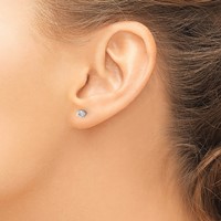 14kw .30ct I2 K-l Diamond Stud Push-on Post Earrings view 3