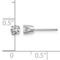 14kw .30ct I2 K-l Diamond Stud Push-on Post Earrings view 4