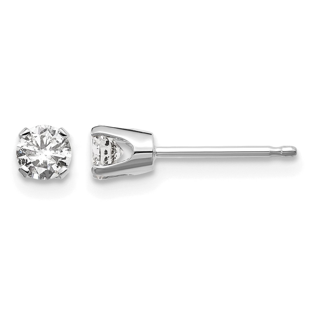 14kw .30ct I2 K-l Diamond Stud Push-on Post Earrings
