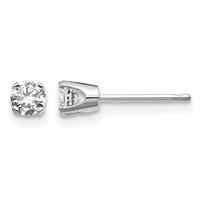 14kw .30ct I2 K-l Diamond Stud Push-on Post Earrings view 1