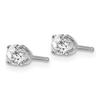 14kw .40ct I2 K-l Diamond Stud Push-on Post Earrings view 2