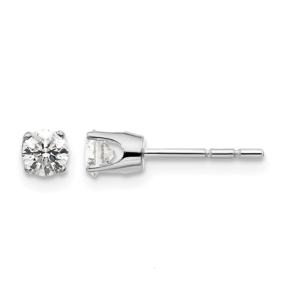 14kw .40ct I2 K-l Diamond Stud Push-on Post Earrings