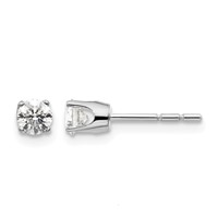 14kw .40ct I2 K-l Diamond Stud Push-on Post Earrings view 1