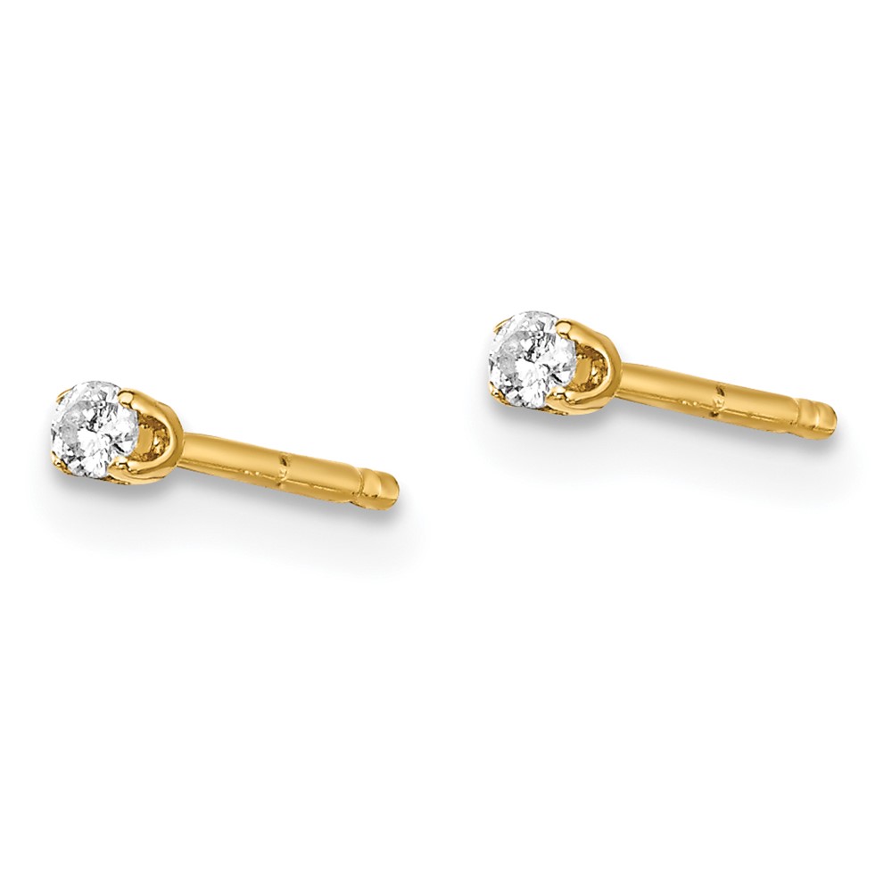 14ky .05ct. I2 K-L Diamond Stud Push-on Post Earrings (ST1-5)