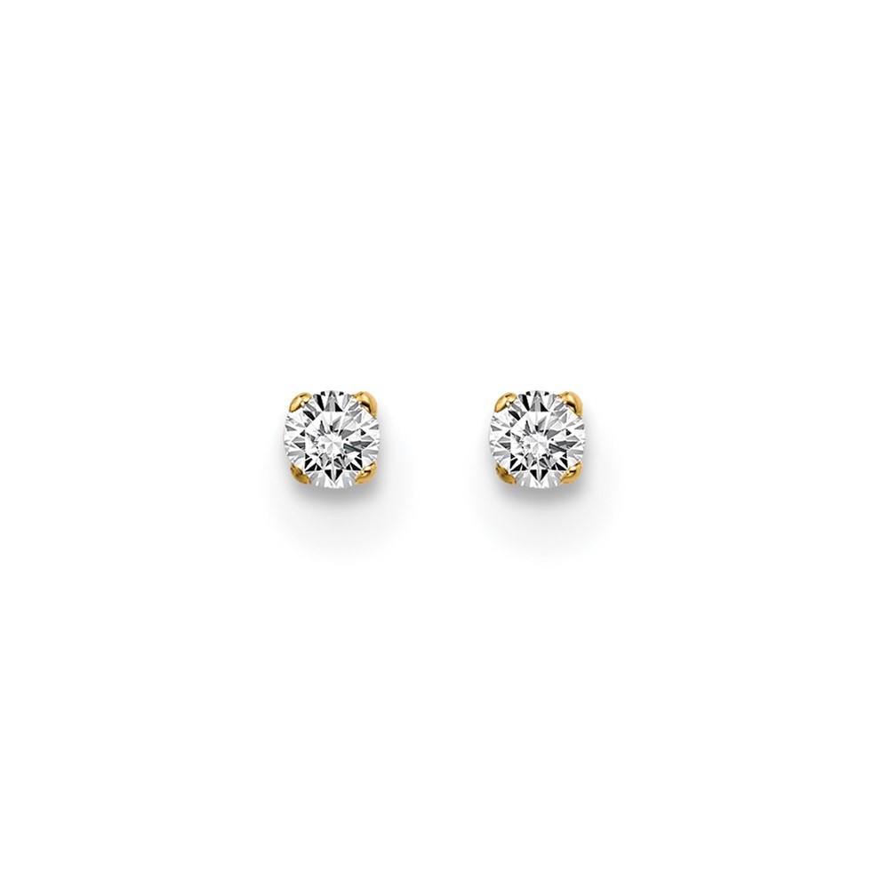 14ky .05ct. I2 K-L Diamond Stud Push-on Post Earrings (ST1-5)