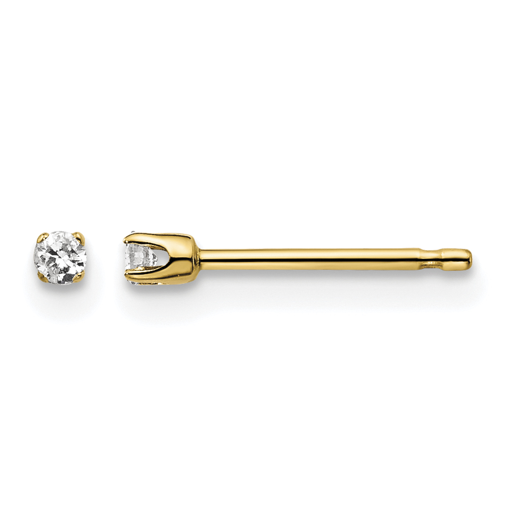 14ky .05ct. I2 K-L Diamond Stud Push-on Post Earrings (ST1-5)