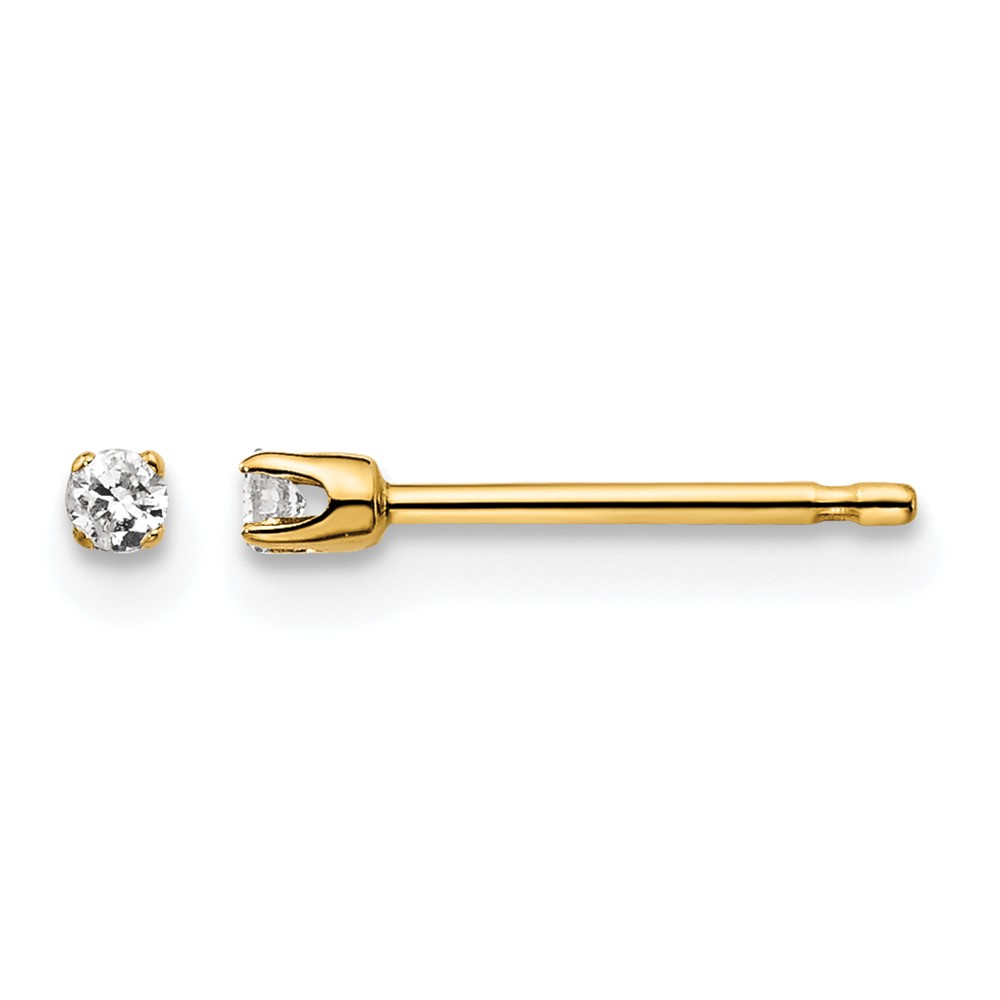 14ky .05ct. I2 K-L Diamond Stud Push-on Post Earrings (ST1-5)
