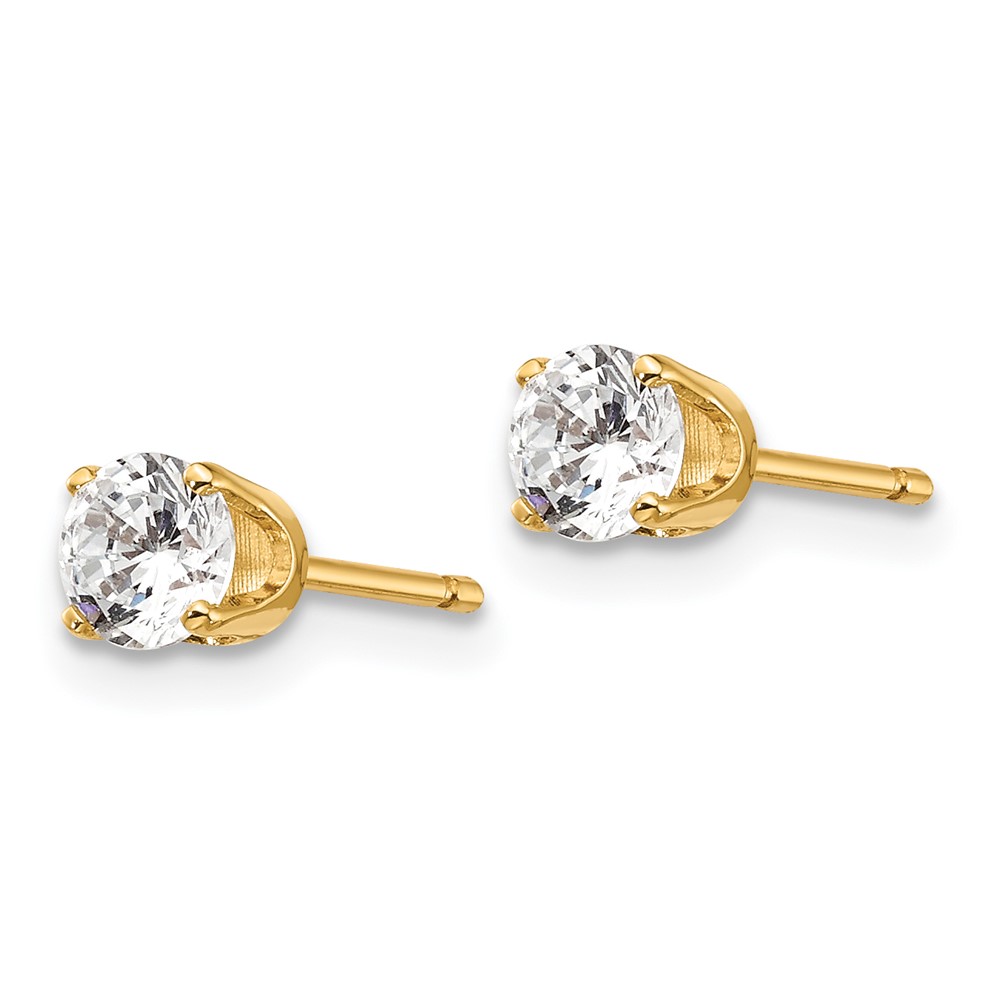 14ky .50ct. I2 K-L Diamond Stud Push-on Post Earrings (ST1-50)
