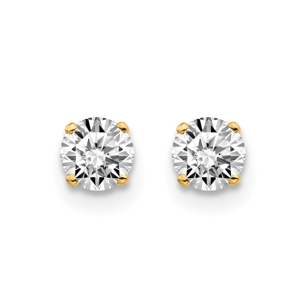 14ky .50ct. I2 K-L Diamond Stud Push-on Post Earrings (ST1-50)