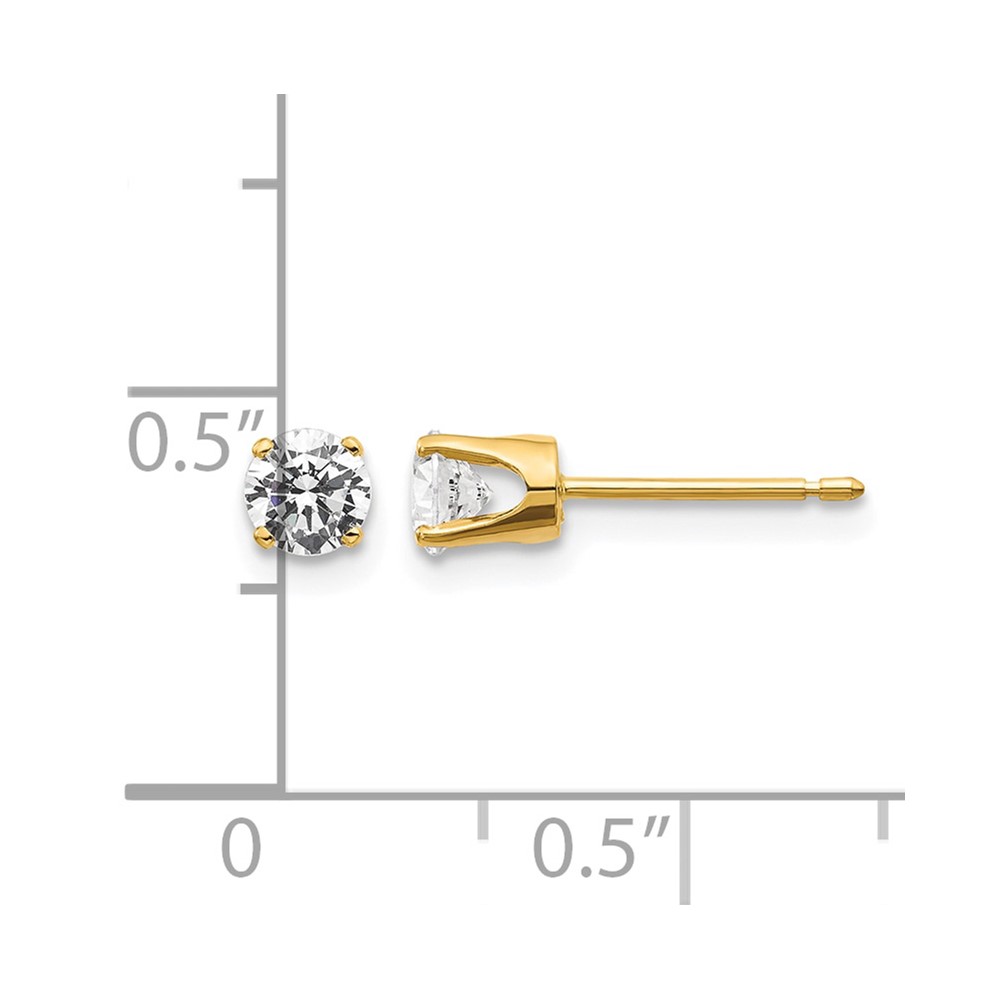 14ky .50ct. I2 K-L Diamond Stud Push-on Post Earrings (ST1-50)