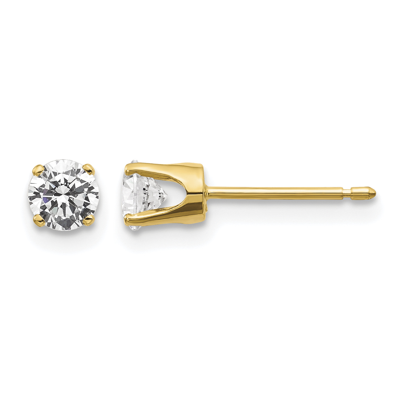 14ky .50ct. I2 K-L Diamond Stud Push-on Post Earrings (ST1-50)