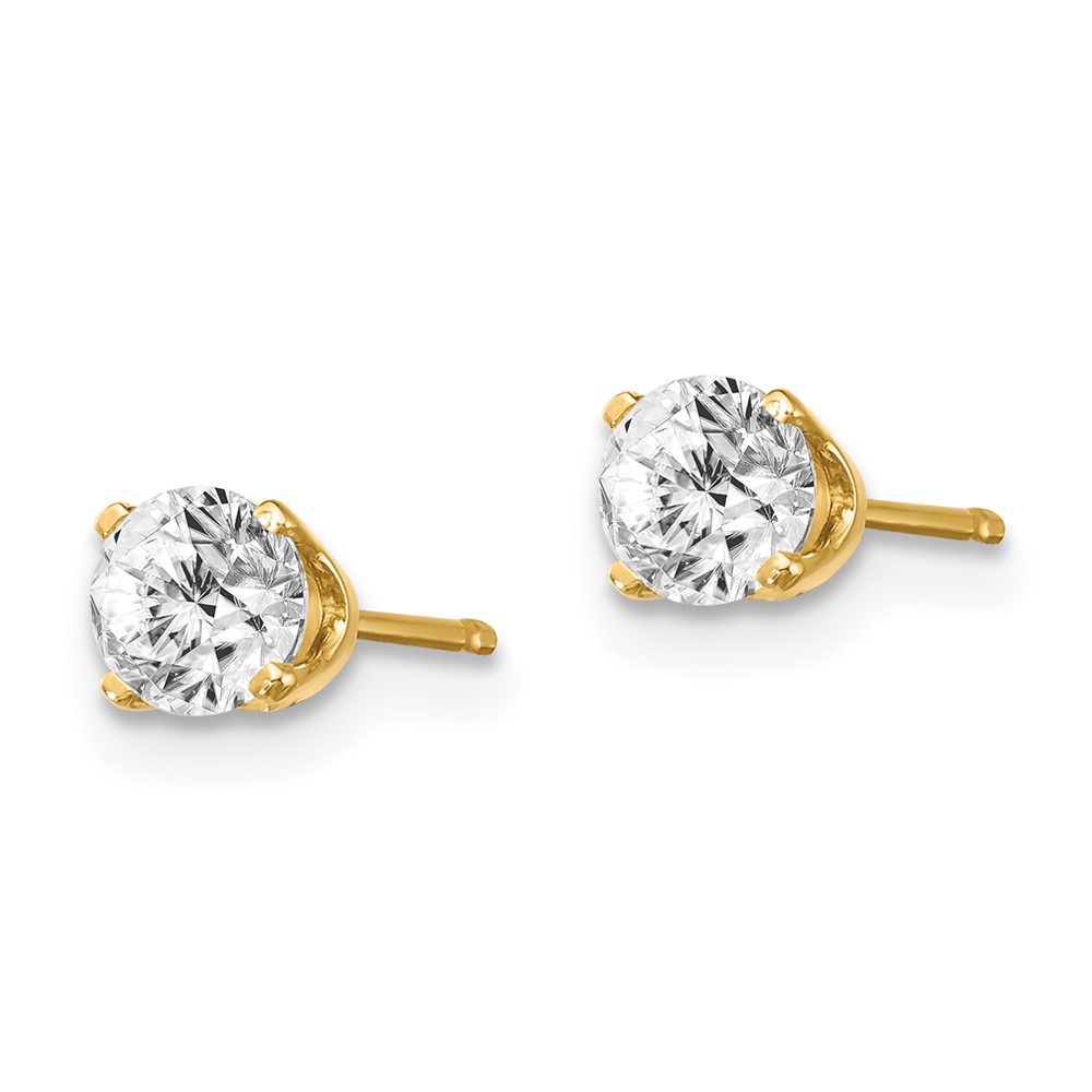 14y .60ct. I1 J-K Diamond Stud Push-on Post Earrings (ST2-60)