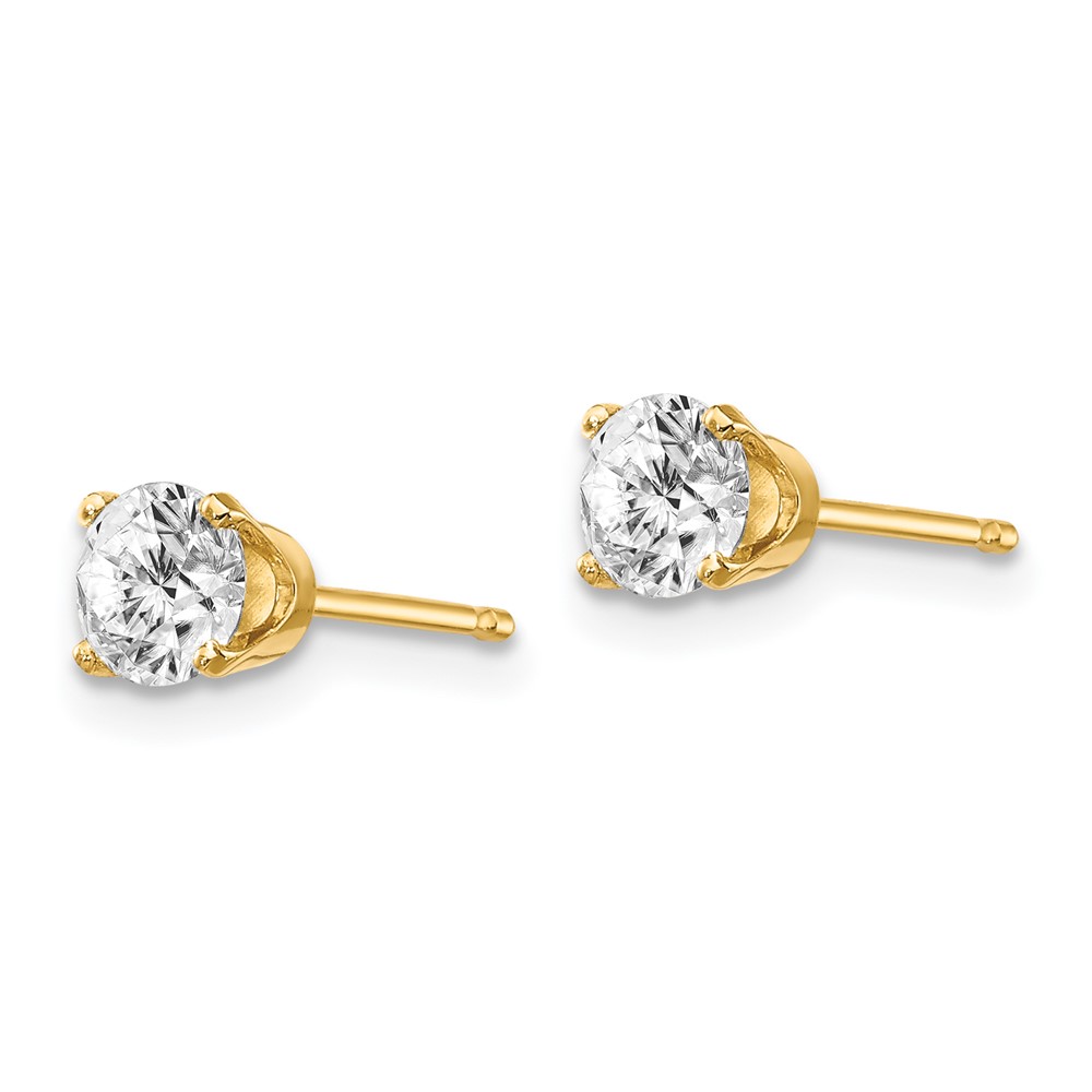 14ky .70ct. I2 K-L Diamond Stud Push-on Post Earrings (ST1-70)