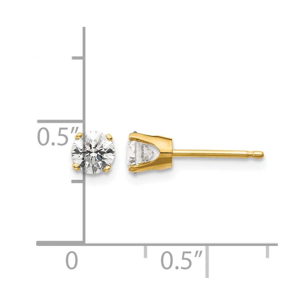 14ky .70ct. I2 K-L Diamond Stud Push-on Post Earrings (ST1-70)