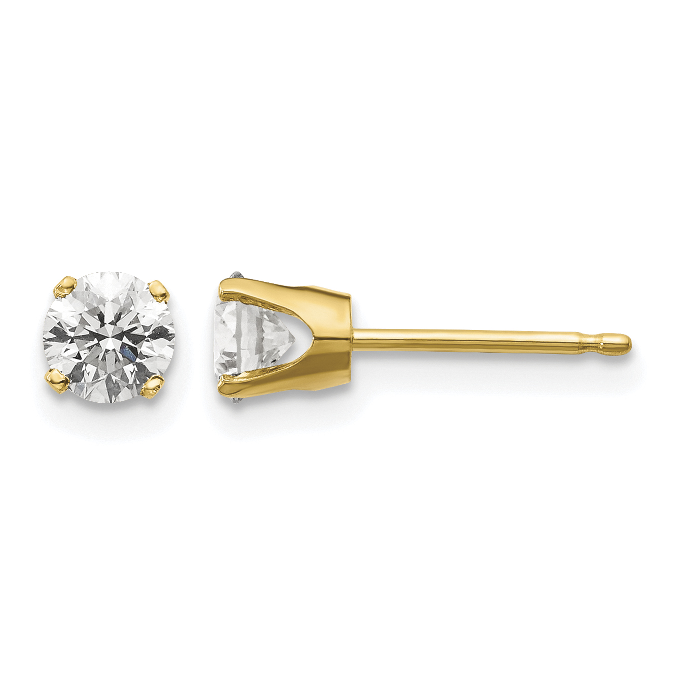 14ky .70ct. I2 K-L Diamond Stud Push-on Post Earrings (ST1-70)