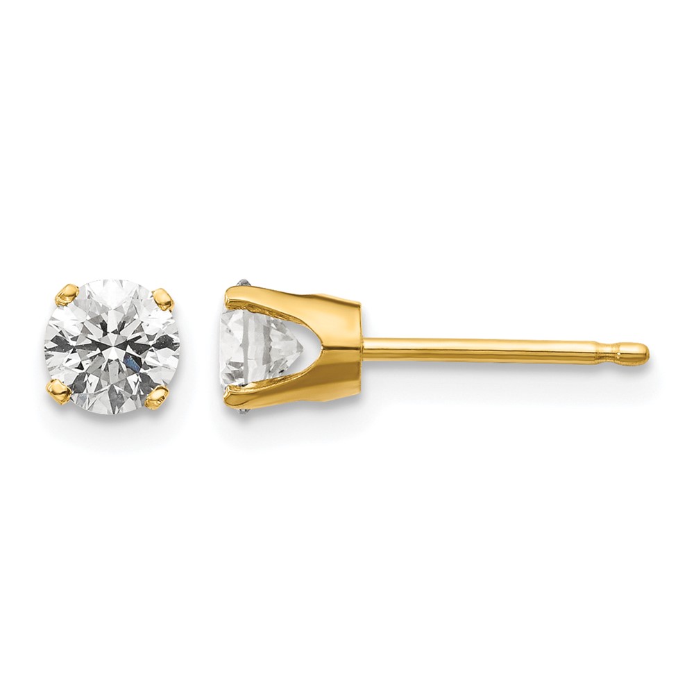 14ky .70ct. I2 K-L Diamond Stud Push-on Post Earrings (ST1-70)